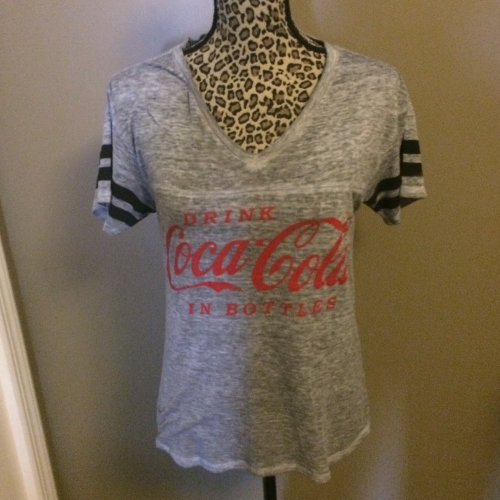 Coca Cola Burnout Tee Jrs Medium Hi-Lo Athletic
